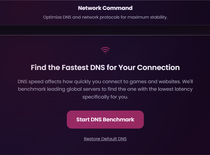 Network Boost interface